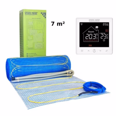 Kit chauffage au sol 7 m², 170 W/m² + SN-10 thermostat Wi-Fi programmable