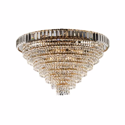 Vladimir Plafonnier en fer et laiton doré avec strass 8 lumières H.43 d.62 BL263-PL8-OR