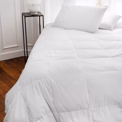 Couette tempérée 140×200 cm PLUMDOR garnissage naturel plumettes de canard 300g/m2