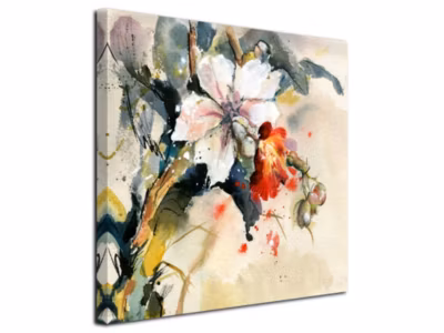 DECLINA, Tableau toile imprimée abstrait, Cadre déco peinture abstraite , 30×30 cm