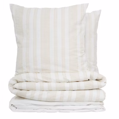 Housse de couette + 2 taies 240 x 220 cm Dobby jaune