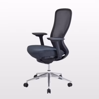 AUM WORLD Chaise de Bureau Ergonomique ULTIME, Accoudoirs 4D, Dossier Respirant, Assise Confortable, Soutien Lombaire, Noir