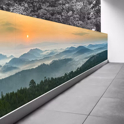 Brise vue Trompe l&rsquo;oeil – 80×280 cm – Montagnes 3617689698816