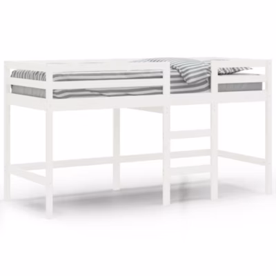 Lit simple, Lit mezzanine d&rsquo;enfants sans matelas avec échelle 90×190 cm