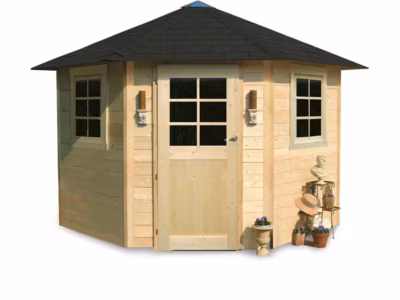 Abri jardin bois « Nancy »  5.70 m2  2.55 x 2.55 x 2.75 m  28 mm