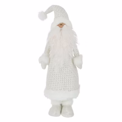 Statue Déco « Père Noël » 51cm Blanc