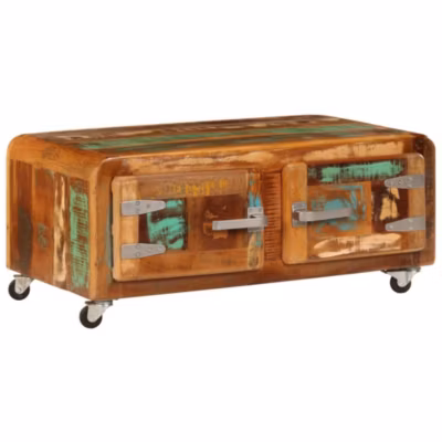 Table basse,Table Salon,Table d&rsquo;appoint 85x55x40 cm Bois de récupération massif