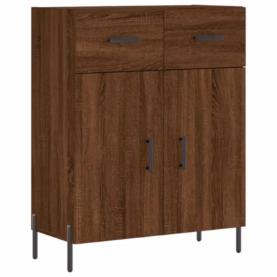 Buffet chêne marron 69,5x34x90 cm bois d&rsquo;ingénierie vidaXL
