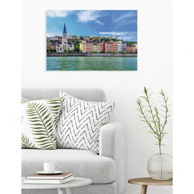 Tableau verre acrylique Quais De Saône 90 x 60 cm – Décoration murale photo pour la maison
