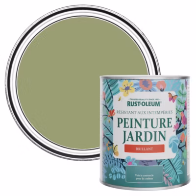 Peinture Verte pour Jardin et terrasse, Finition Brillante – RUST-OLEUM – Terrain connu 750ml