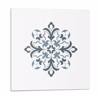 Carreaux De Vinyle Wallfluent 30×30 cm Motif Floral Symétrique 9 pièces