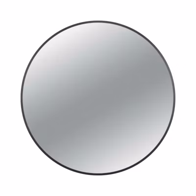 BALNEO – miroir de salle de bain rond noir CORINA BLACK 60 cm – miroir mural avec cadre en aluminium