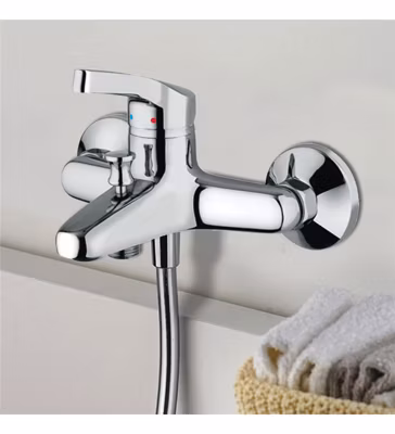 Robinet de salle de bain mitigeur bagnoire et douche en laiton chromé