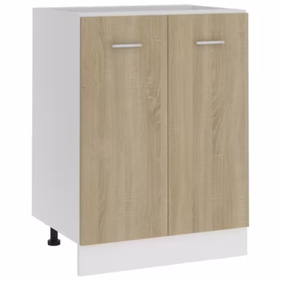 vidaXL Armoire de Plancher, Armoire de Rangement avec étagère, Meuble de Cuisine Salle à Manger Maison Intérieur, Chêne 801191