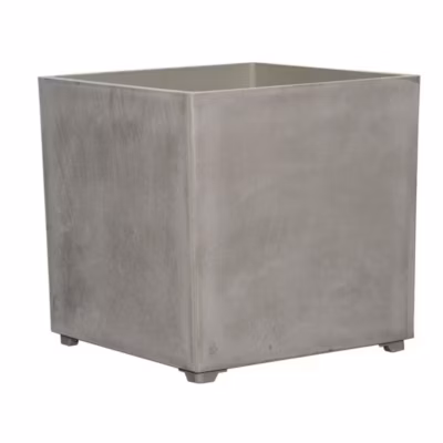 Pot de Fleur Carré Gris 50L 40x40cm – Jardinière Extérieure Balcon Terrasse Jardin ARTPLAST
