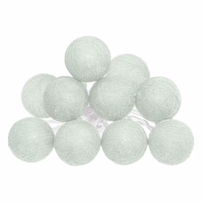 Guirlande led à pile Tara 10 boules lumineuses L165cm- Vert- Atmosphera