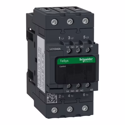 Lc1d40af7 Schneider – Contacteur Tripolaire – 3no – 40a – Bobine 110vca – Everlink Et Auto – Tesys Lc1d40