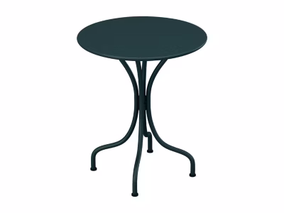 Table ronde de jardin D.60 cm en métal – Vert sapin – MIRMANDE de MYLIA