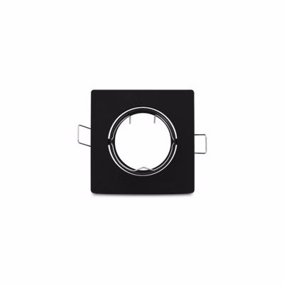 Support Spot Encastrable Plafond Carré Orientable 30 Noir 85mmx85mm
