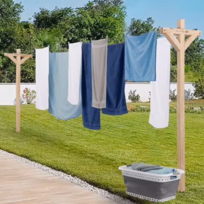 Etendoir à linge extérieur MADERA capacité 12M en bois