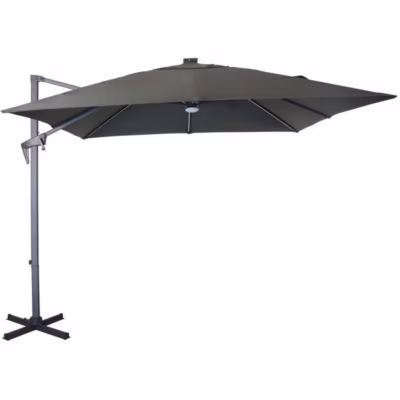 Parasol déporté en aluminium 2.7 m avec leds