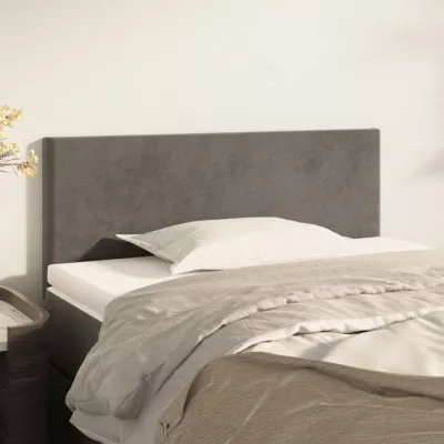vidaXL Tête de Lit Meuble de Chambre à Coucher Accessoire de Lit Simple Tête de Cadre de Lit Intérieur Gris Foncé 345779