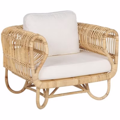 Fauteuil de jardin DOLCEDO Rotin Naturel