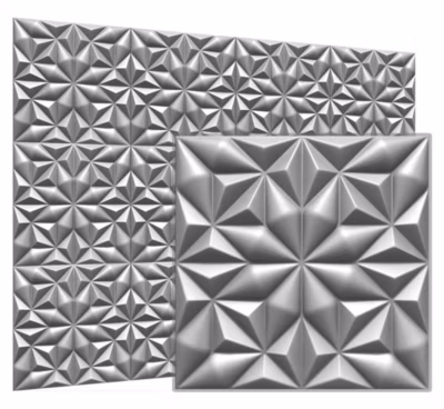Panneaux de plafond et panneaux muraux Decoratif 3D Onyx Gris 8m² / 32pièces