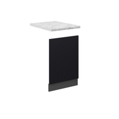 Vicco Façade Noir rayé 45cm , PT Marbre