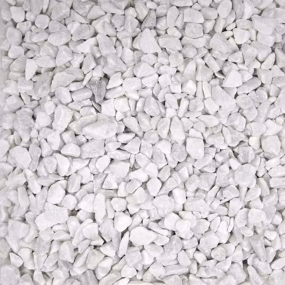 Gravier concassé marbre blanc 12/18 mm – Big Bag 1T (16 m²) – Blanc