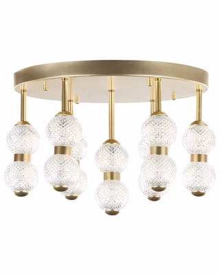 Lustre à LED en métal doré YOWAKA