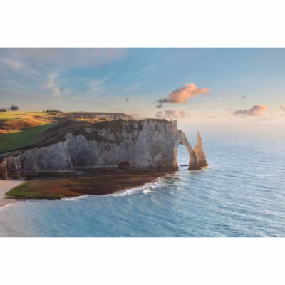 Tableau sur toile lever de soleil etretat 65×97 cm Fabriqué en France