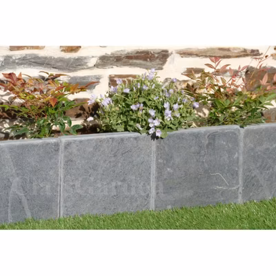 Bordure Ardoise Patinée 15 cm – Pack 40 pièces – 6 mètres