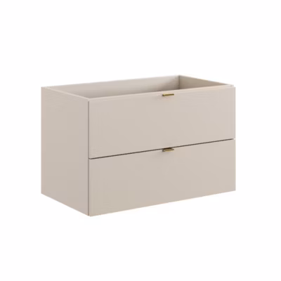Meuble sous vasque BELLA 80 cm  Coloris marron congo  Finition mate et design suspendu