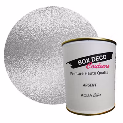 Vernis argentée murale acrylique Aqua Effet Argent – 750 ml / 8m