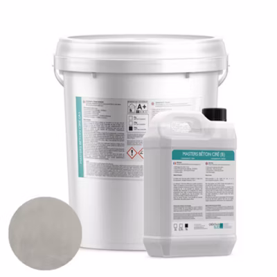 Masters Béton Ciré (sols et murs) – 10m² (20kg + 6L) – Teinte : Roche