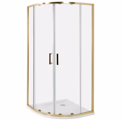 Cabine de douche JUKATAN 90 x 90 x 185 cm Doré
