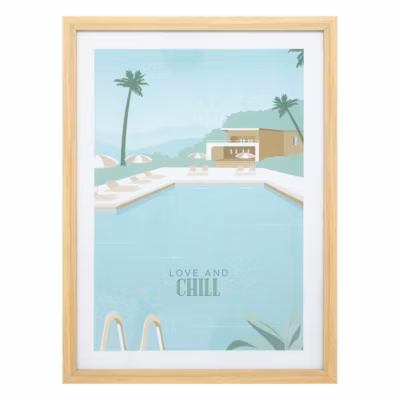 Affiche encadrée love François 30x40cm multicolore – Atmosphera