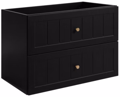 Meuble sous lavabo de style classique, noir, 80 x 57 x 46 cm