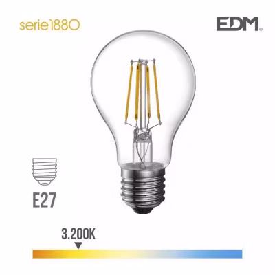 Ampoule LED Filament E27 – 4W 500lm – 3200K Lumière Chaude – 6×10,6cm – 98600