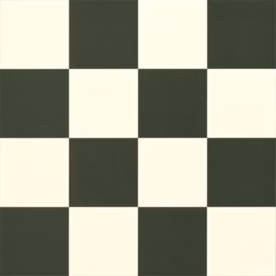 Sol Vinyle effet damier droit Noir et blanc – Rouleau de 2m x 3m