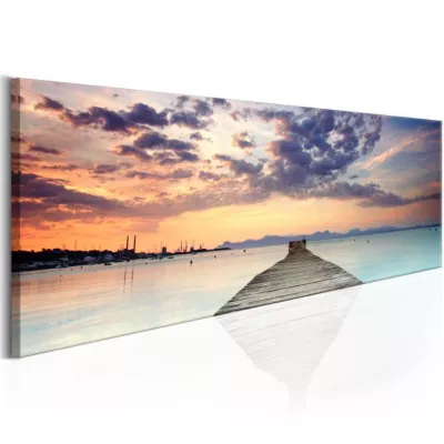 Tableau Pier on the Caribbean 120×40 cm
