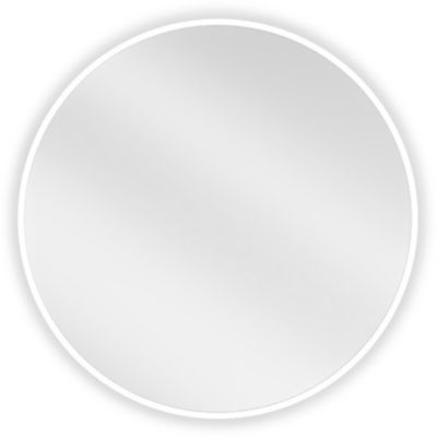 SILLA Miroir mural rond, 60 cm, cadre blanc