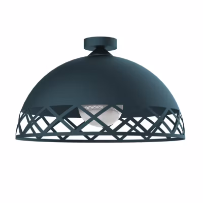 LUMICOM – WINDOW Plafonnier, 1xE27, max 42W, métal, bleu méditerranéen, D.60cm