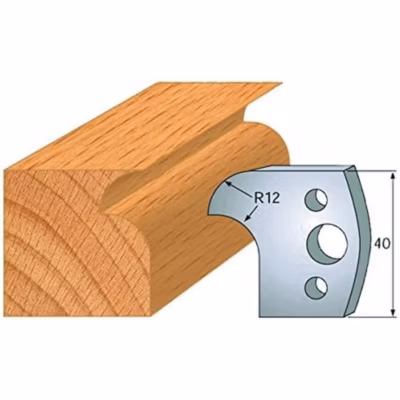 Jeu de 2 Fers Profilés Acier HT 40 x 4 mm – N 005 Congé et 1/4 de rond – Outil de menuiserie – Diamwood