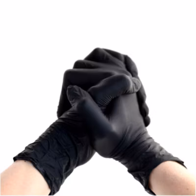 100 Gants Nitrile Noirs Non Poudrés Taille XL (9/10) Résistants et Confortables Usage Alimentaire ou Professionnel – D-Work