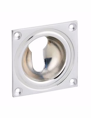 Entrée à cuvette chromé, trou de cylindre, 60x60mm – THIRARD