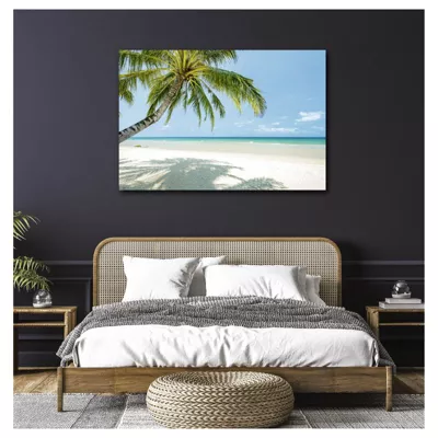 Tableau toile en kit PLAGE PARADIS 140 x 95 cm – Toile textile sans PVC, Made in France par Scenolia