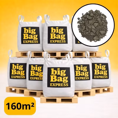 PACK 8 X BIG BAG de +/- 1,5T Mélange à Béton Sable & Graviers 0/16 mm – Livraison PREMIUM