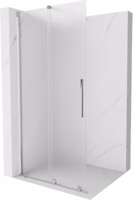 Mexen Velar paroi de douche coulissante Walk-in 100 x 200 cm, givré 8 mm, chrome – 871-100-000-33-01
